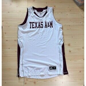 Texas A&M University Basketball Jersey Adidas Men's Size XL White Aggies